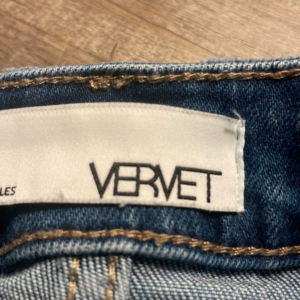 Vervet Buttonfly Distressed Denim Shorts - Picture 2 of 4